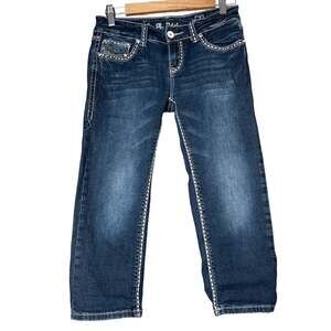 L.A. Idol USA Embellished Large Stitch Jeans Size 7 Women's